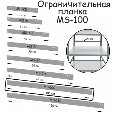 Планка ограничительная MS-100 ПРОМЕТ серия ПРОМЕТ MS