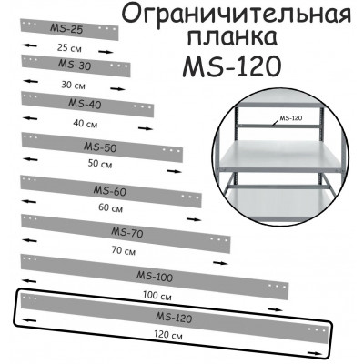 Планка ограничительная MS-120 ПРОМЕТ серия ПРОМЕТ MS