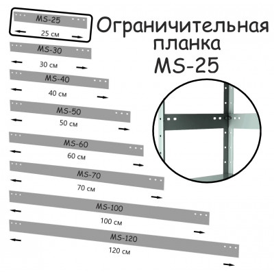 Планка ограничительная MS-25 ПРОМЕТ серия ПРОМЕТ MS