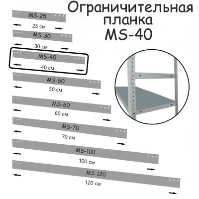 Планка ограничительная MS-40 ПРОМЕТ серия ПРОМЕТ MS