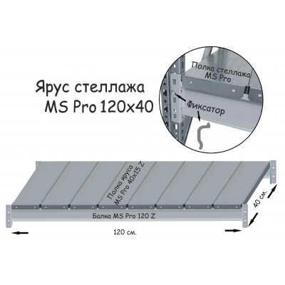 Ярус MS Pro 120х40 серия ПРОМЕТ MS Profi